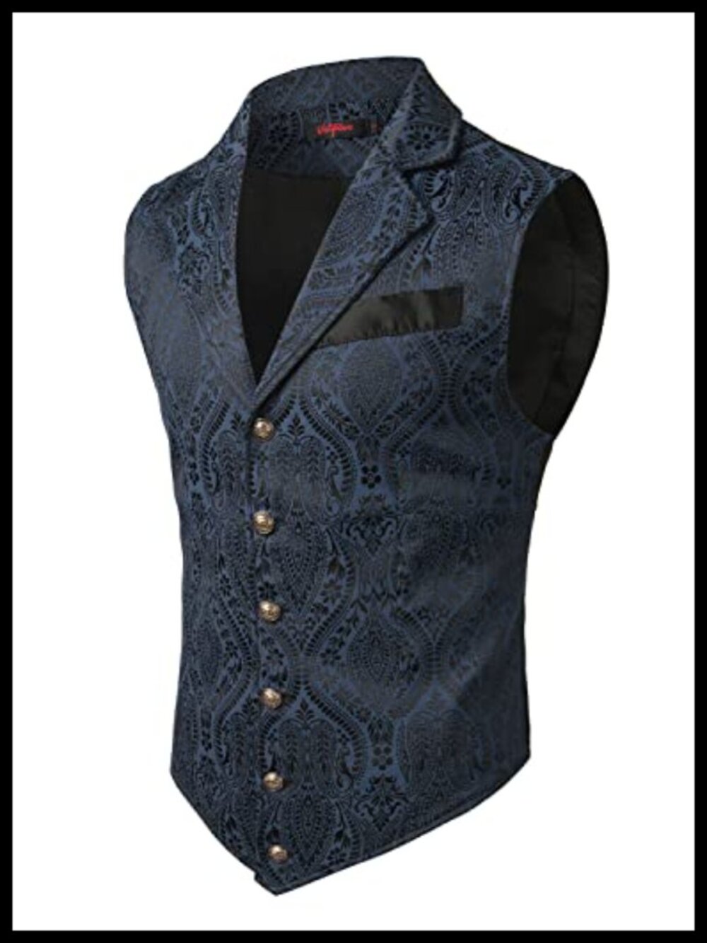 Mens Victorian Steampunk Vest Slim Fit Button Formal Waistcoat